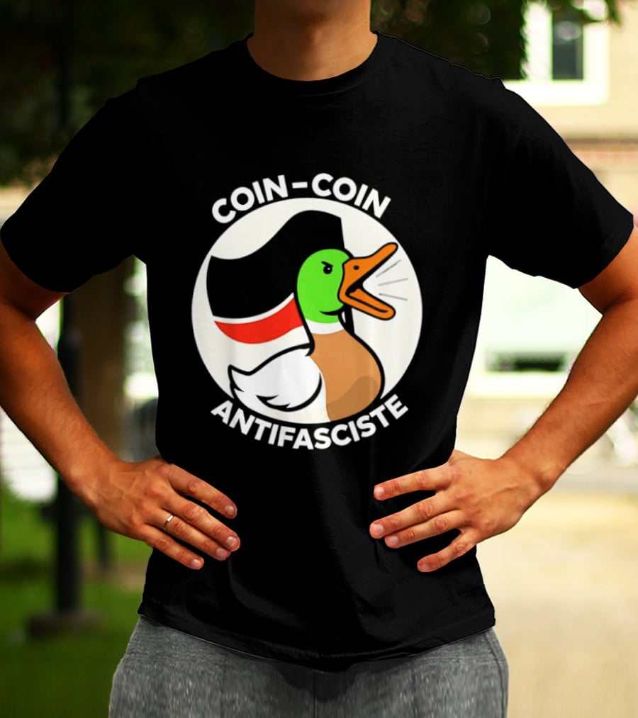 Coin Coin Antifasciste Duck Antifa Protest T-Shirt