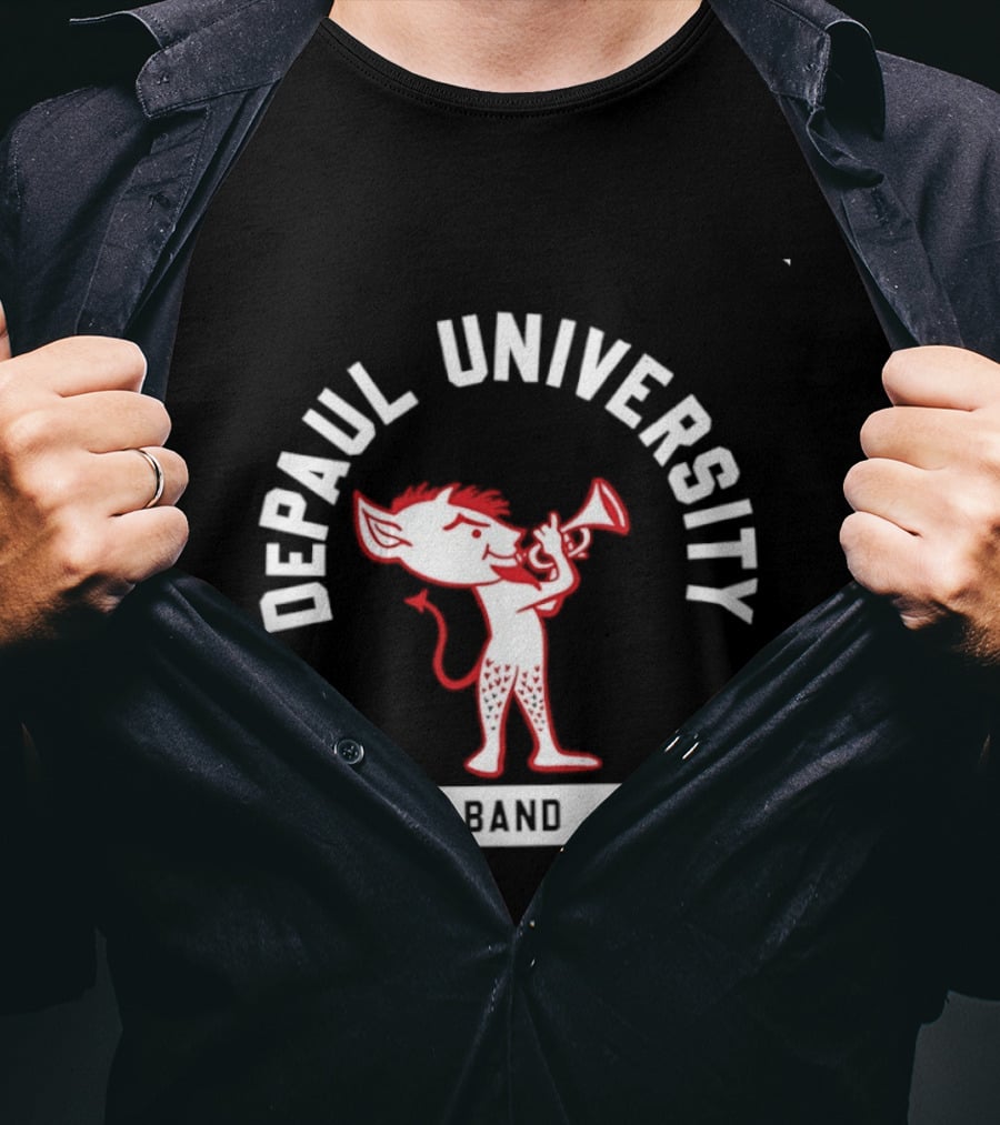 DePaul University Band Blue Demons Mascot Billy Arc T-Shirt