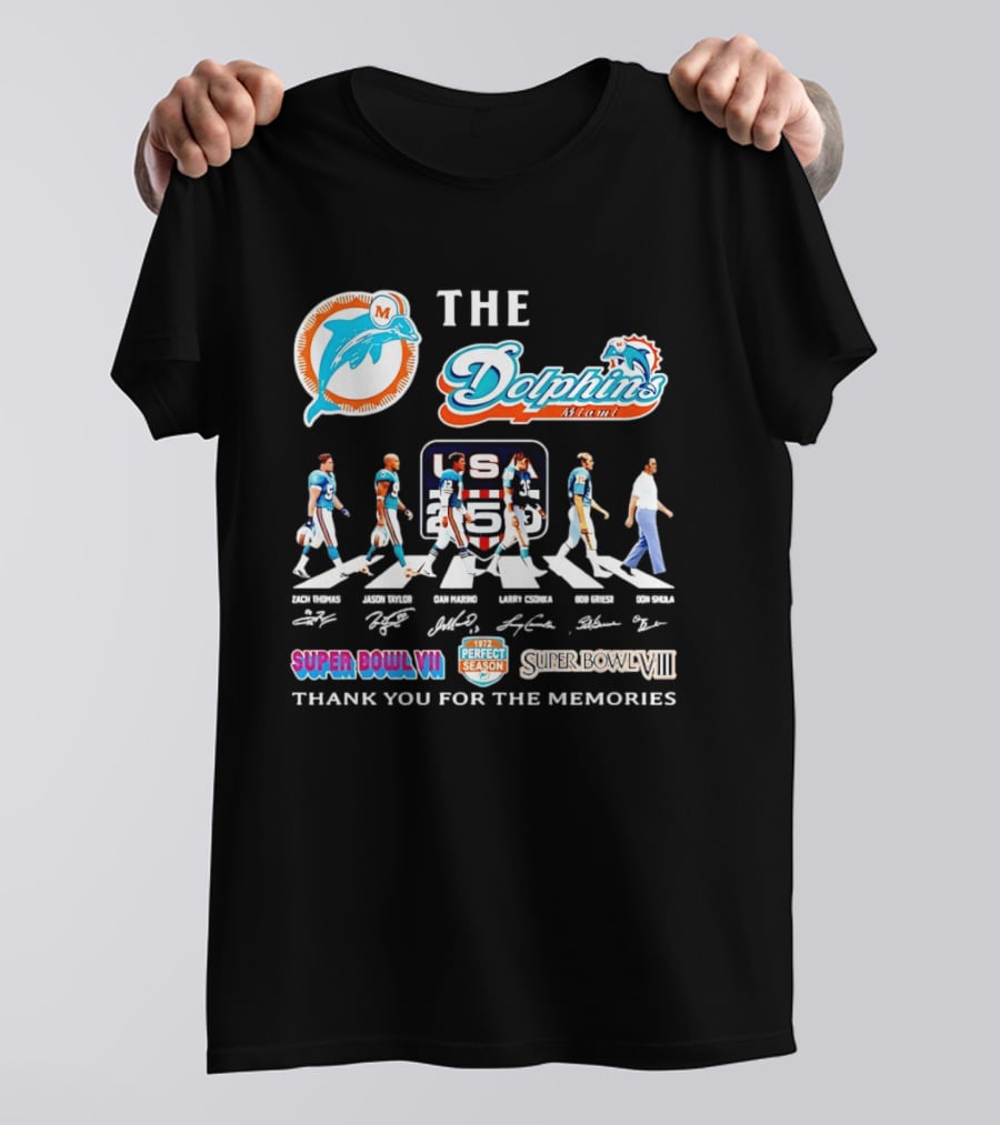 The Miami Dolphins' Greatest Legends Super Bowl Memories And Perfect Season Celebration T-Shirt