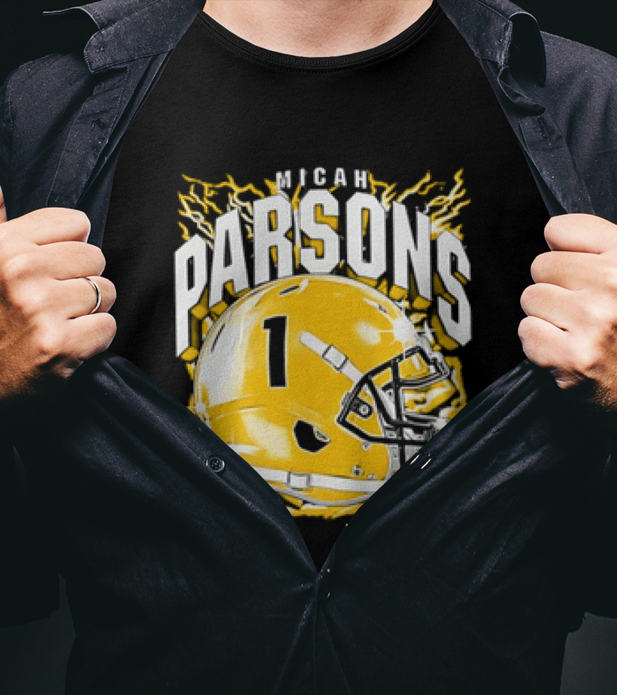 Micah Parsons 1 Helmet Green Bay Packers T-Shirt