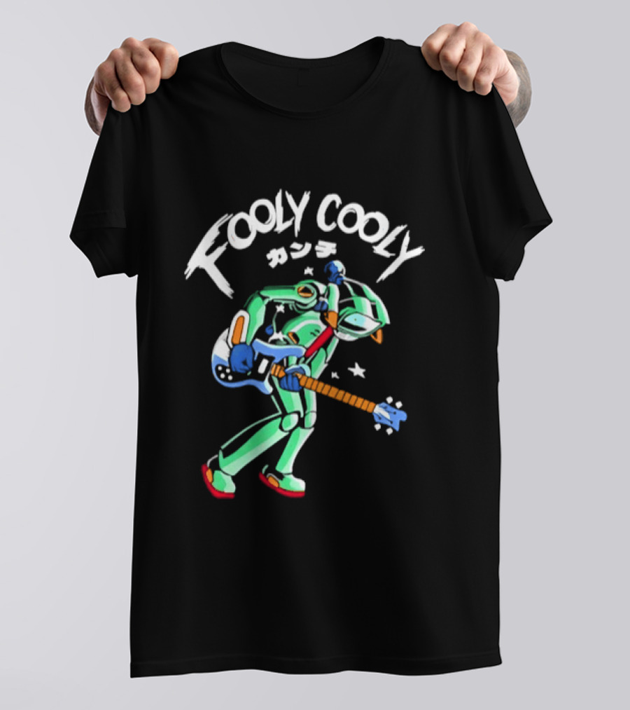 FLCL Fooly Cooly Kanchi Guitar Anime Gainax Robot T-Shirt