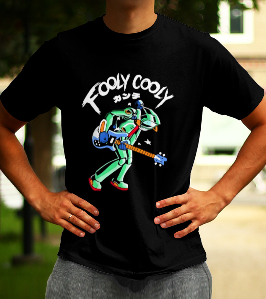 FLCL Fooly Cooly Kanchi Guitar Anime Gainax Robot T-Shirt