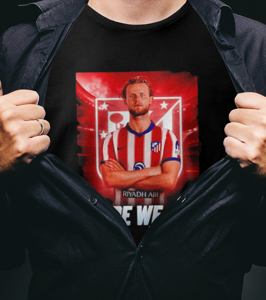 Atlético Madrid Transfer Morten Hjulmand Here We Go Announcement T-Shirt