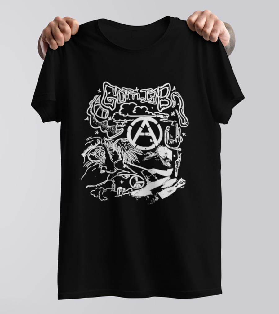 Gottlieb Anarchy Drummer Punk Band Chaos T-Shirt