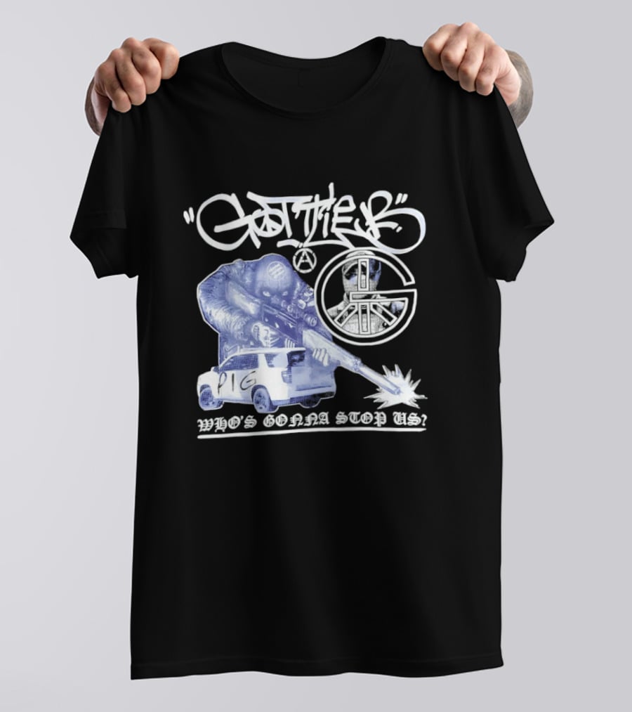 Gottlieb Anarchist Pig Who's Gonna Stop Us Tactical Graffiti T-Shirt