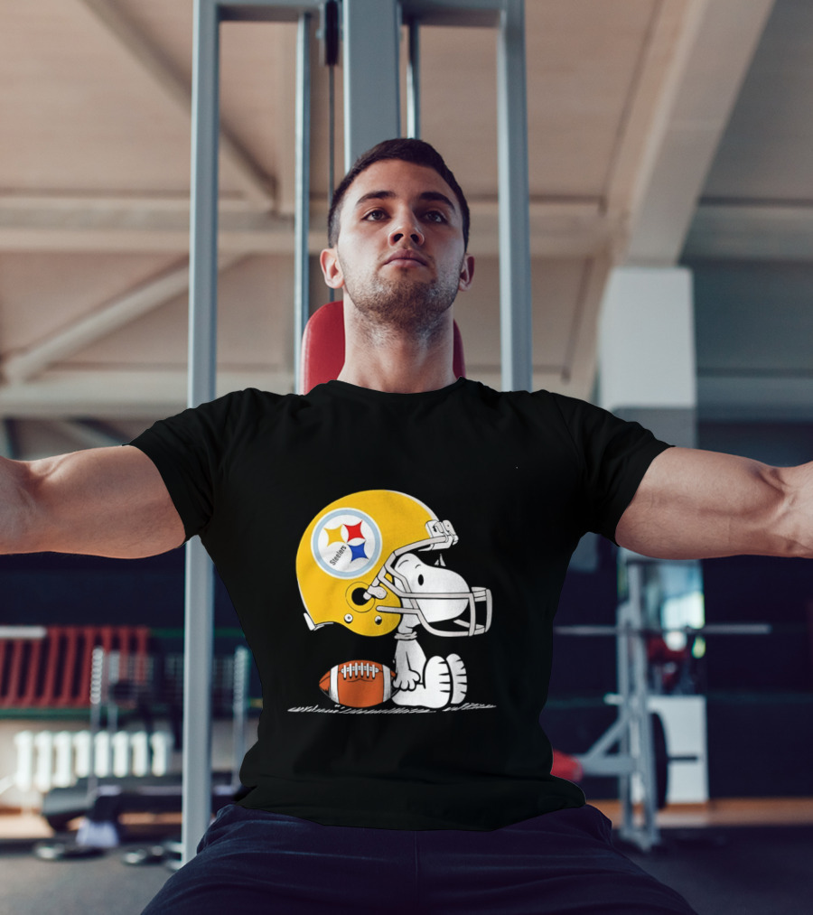 Snoopy Pittsburgh Steelers Helmet Football T-Shirt