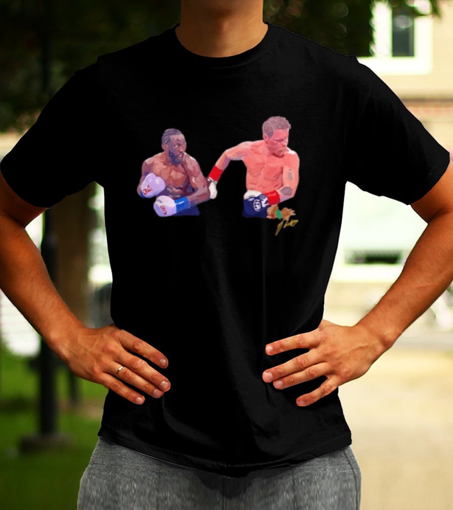 Terence Crawford Canelo Alvarez Boxing Showdown Gloves Raised T-Shirt