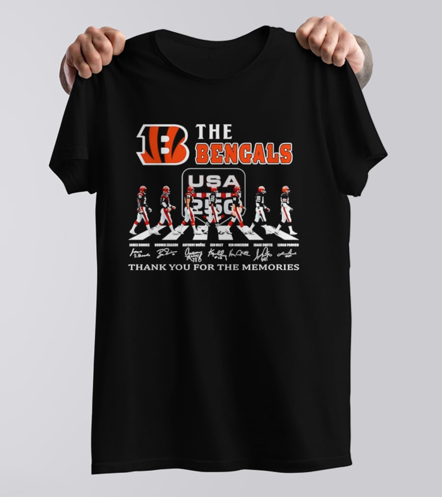 Cincinnati Bengals Legends Abbey Road Thank You For The Memories USA 1986 2005 T-Shirt