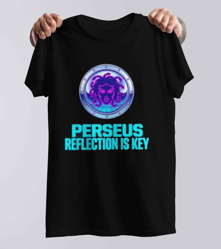 Perseus Reflection Is Key Medusa Mythology Greek Shield T-Shirt