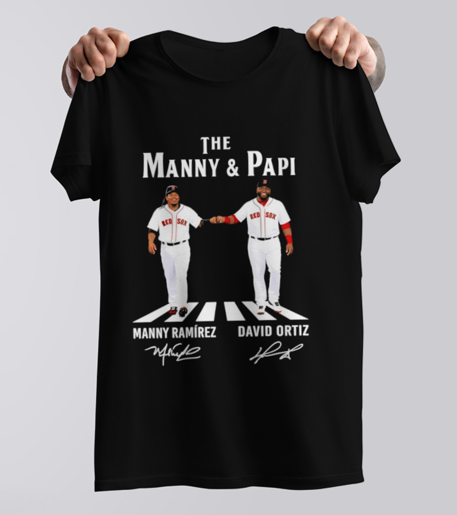 The Manny And Papi Manny Ramirez David Ortiz Red Sox Abbey Road Signatures T-Shirt