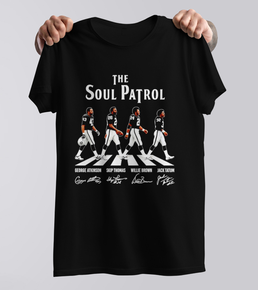 The Soul Patrol George Atkinson Skip Thomas Willie Brown Jack Tatum Football Legends T-Shirt