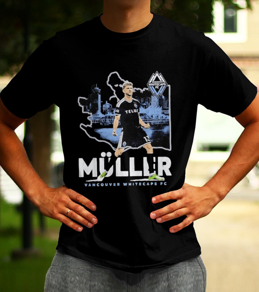 Müller Vancouver Whitecaps FC City Skyline Map T-Shirt