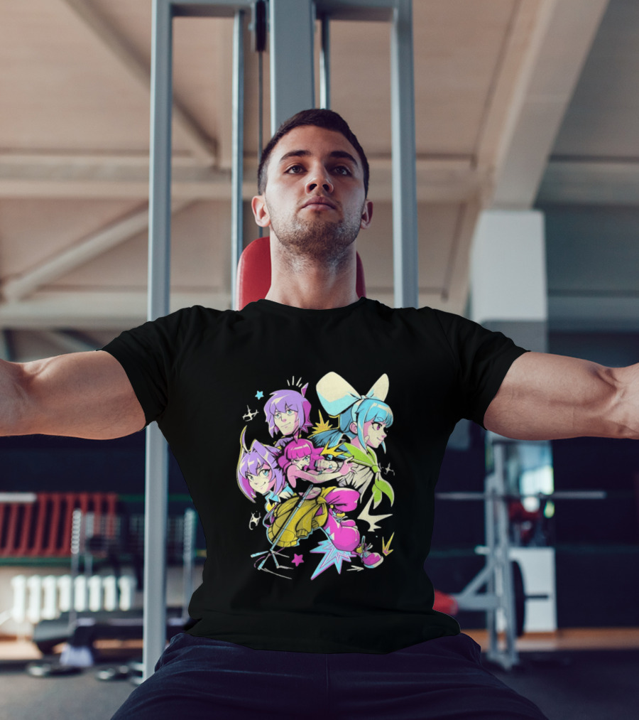 Unbeatable Video Game Anime Characters Colorful T-Shirt