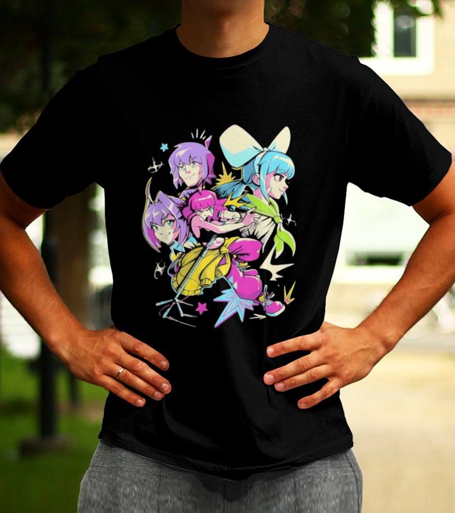 Unbeatable Video Game Anime Characters Colorful T-Shirt