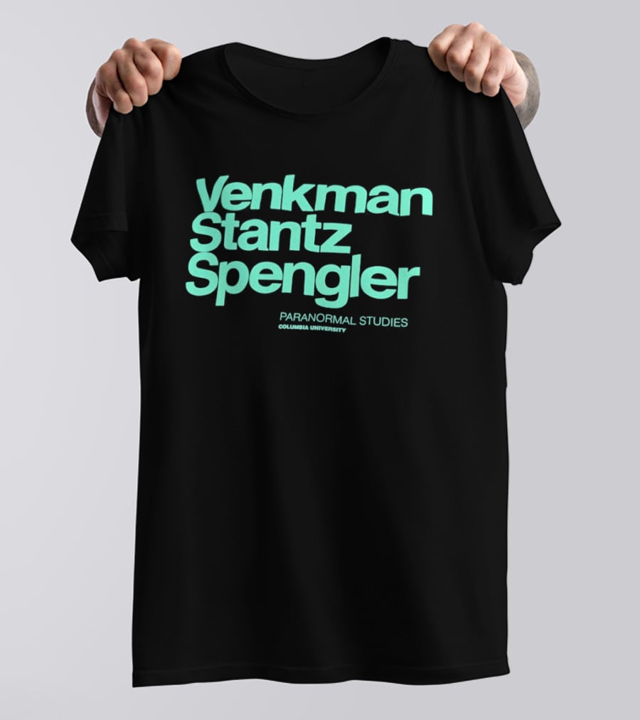 Venkman Stantz Spengler Paranormal Studies Columbia University Ghostbusters T-Shirt
