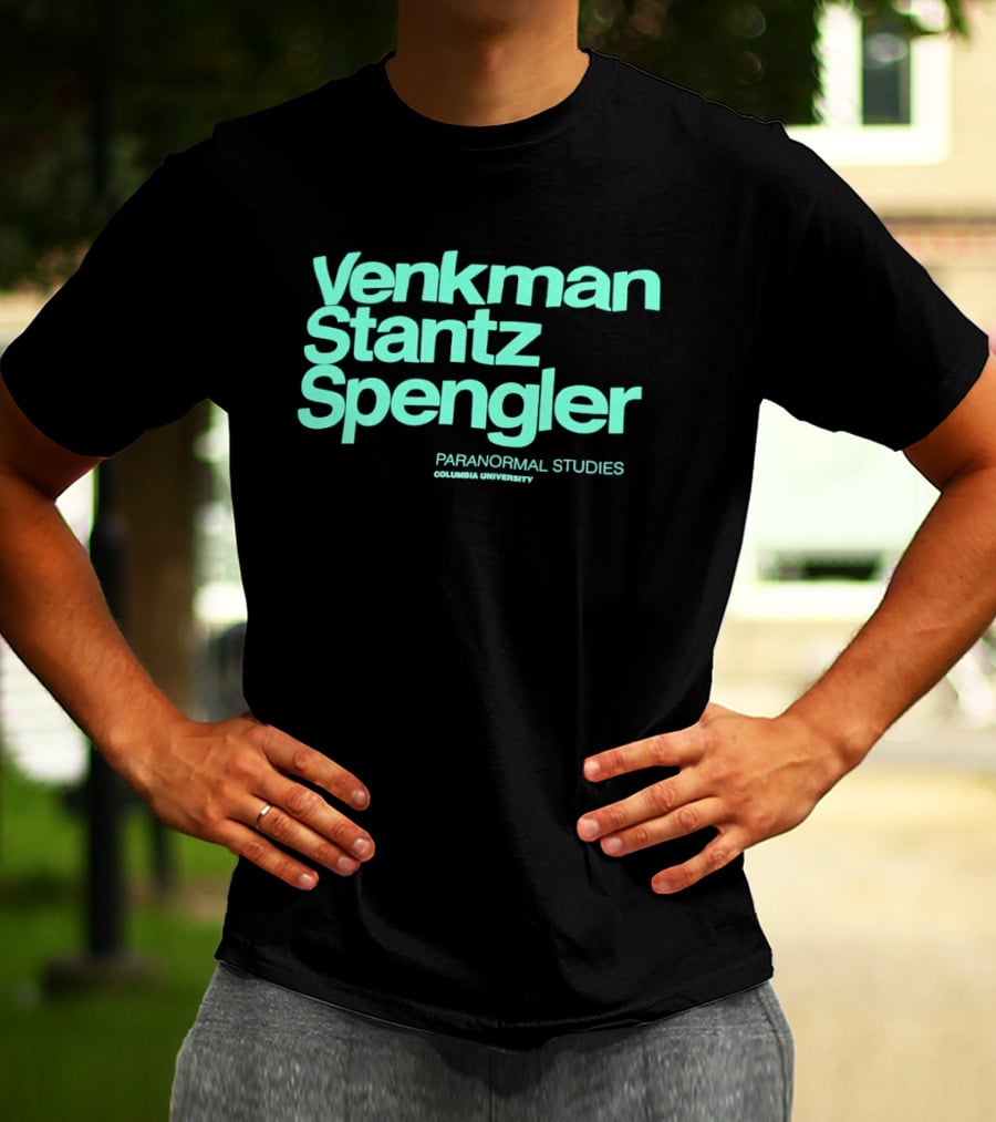 Venkman Stantz Spengler Paranormal Studies Columbia University Ghostbusters T-Shirt