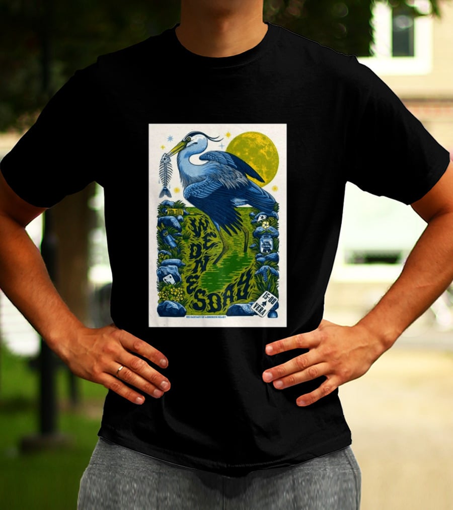 Wednesday 15 Aug 2026 Vera Groningen NL Heron Fantasy Of A Broken Heart T-Shirt