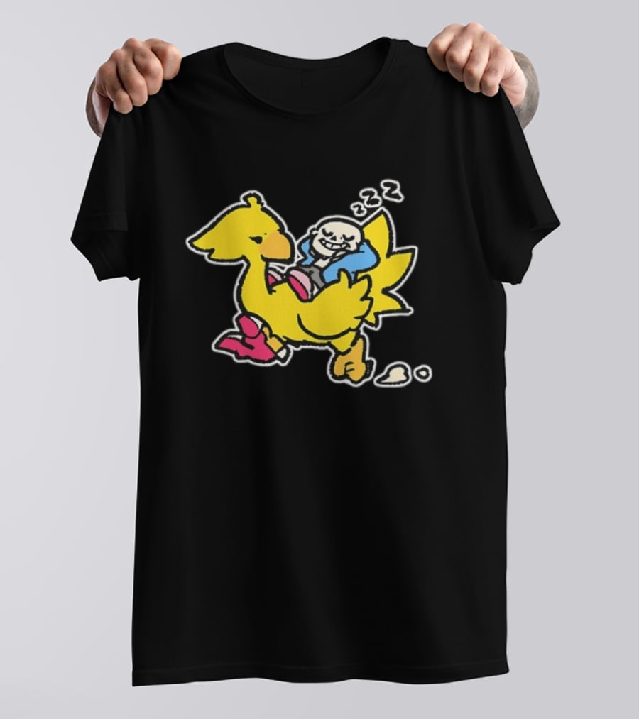 Sans Relaxing On Chocobo T-Shirt