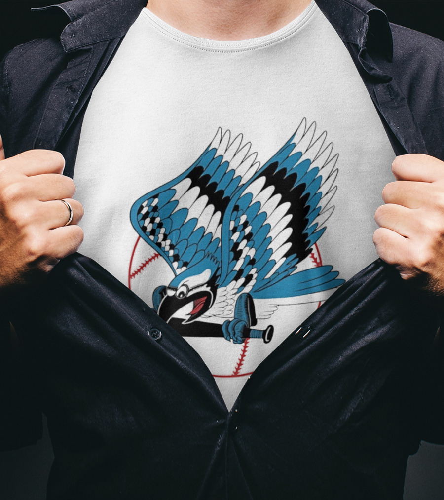 Toronto Blue Jays Flying Logo Majestic MLB Baseball Sportswear T-Shirt