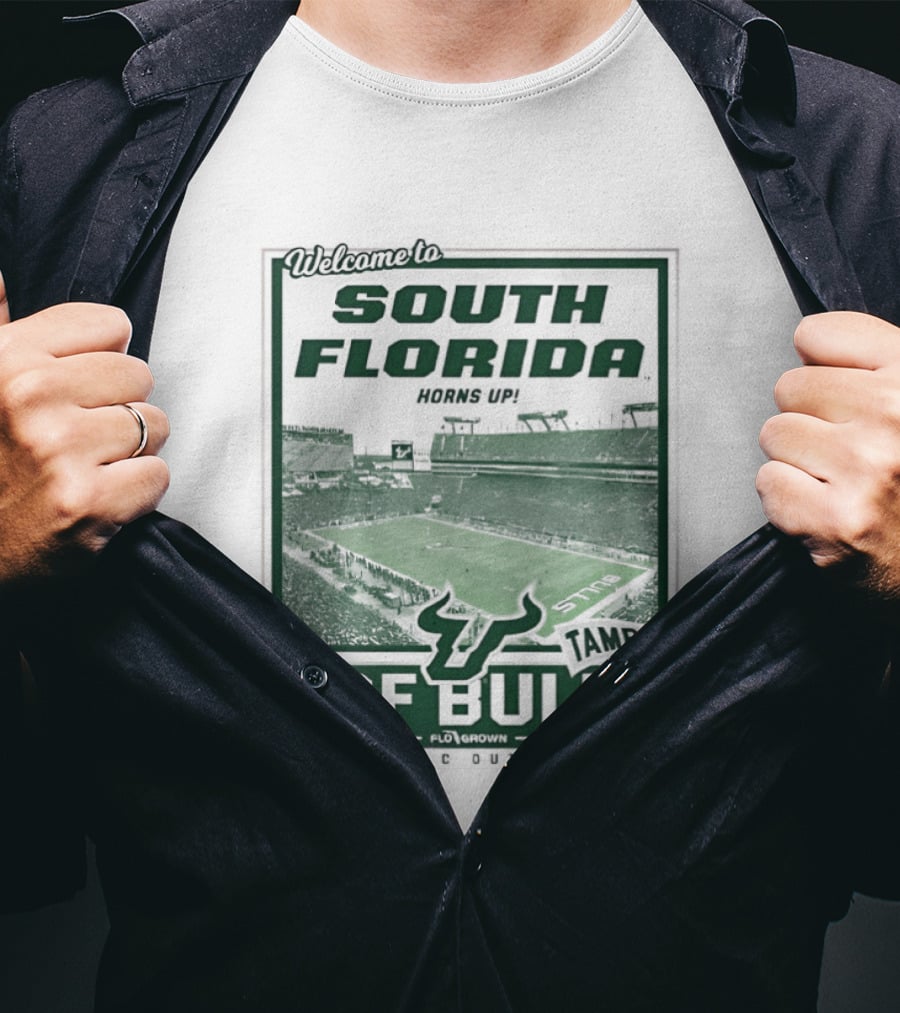 Welcome To South Florida Raymond James Stadium USF Bulls Football T-Shirt