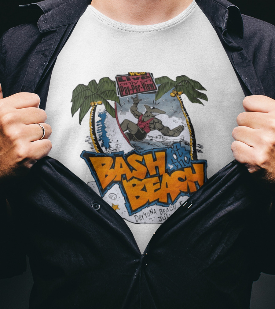 WCW Live Pay Per View Bash At The Beach Daytona Beach Florida July 13 1997 Ocean Center T-Shirt