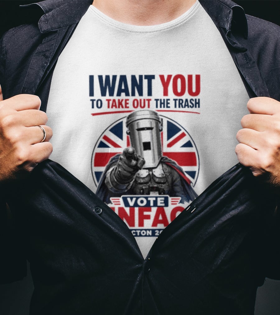 Vote Binface I Want You To Take Out The Trash Clacton 2026 T-Shirt
