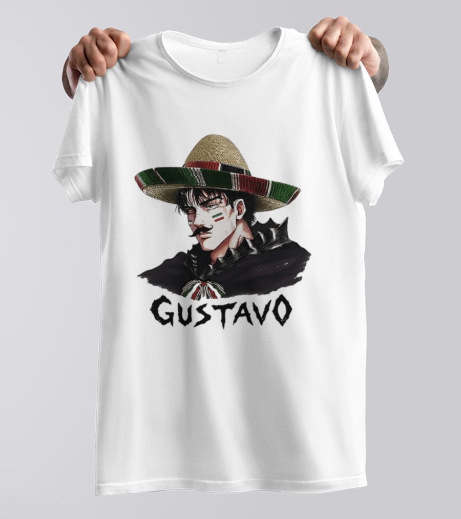 Gustavo Mexican Sombrero Anime T-Shirt