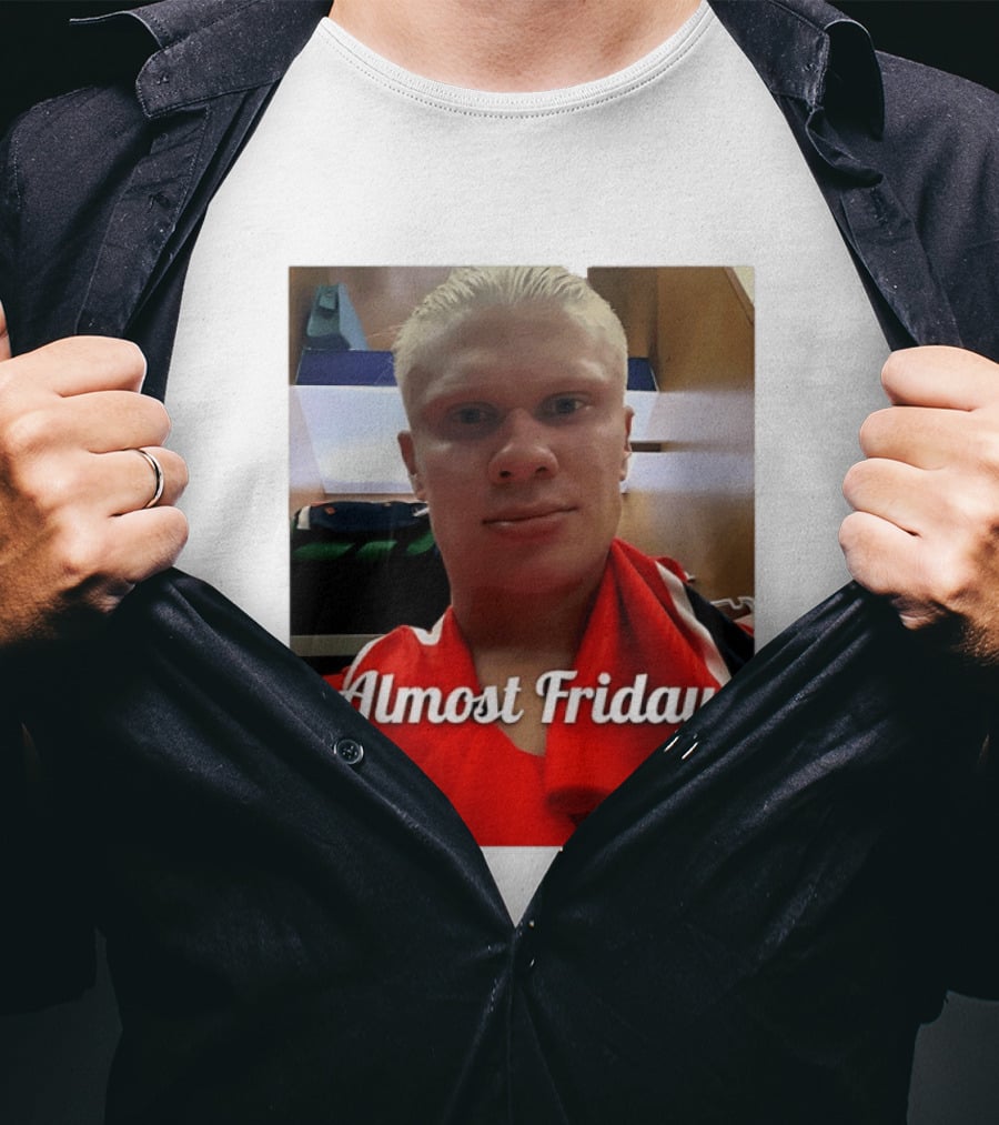 Haaland Selfie Almost Friday Locker Room Photo T-Shirt