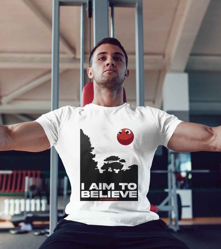 Kovaak's I Aim To Believe Red Ball T-Shirt
