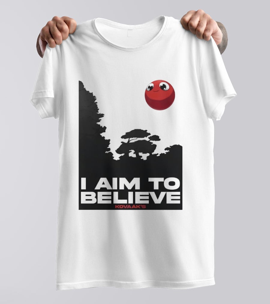 Kovaak's I Aim To Believe Red Ball T-Shirt