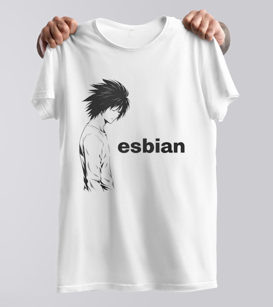 Death Note L Esbian Meme Character Profile T-Shirt