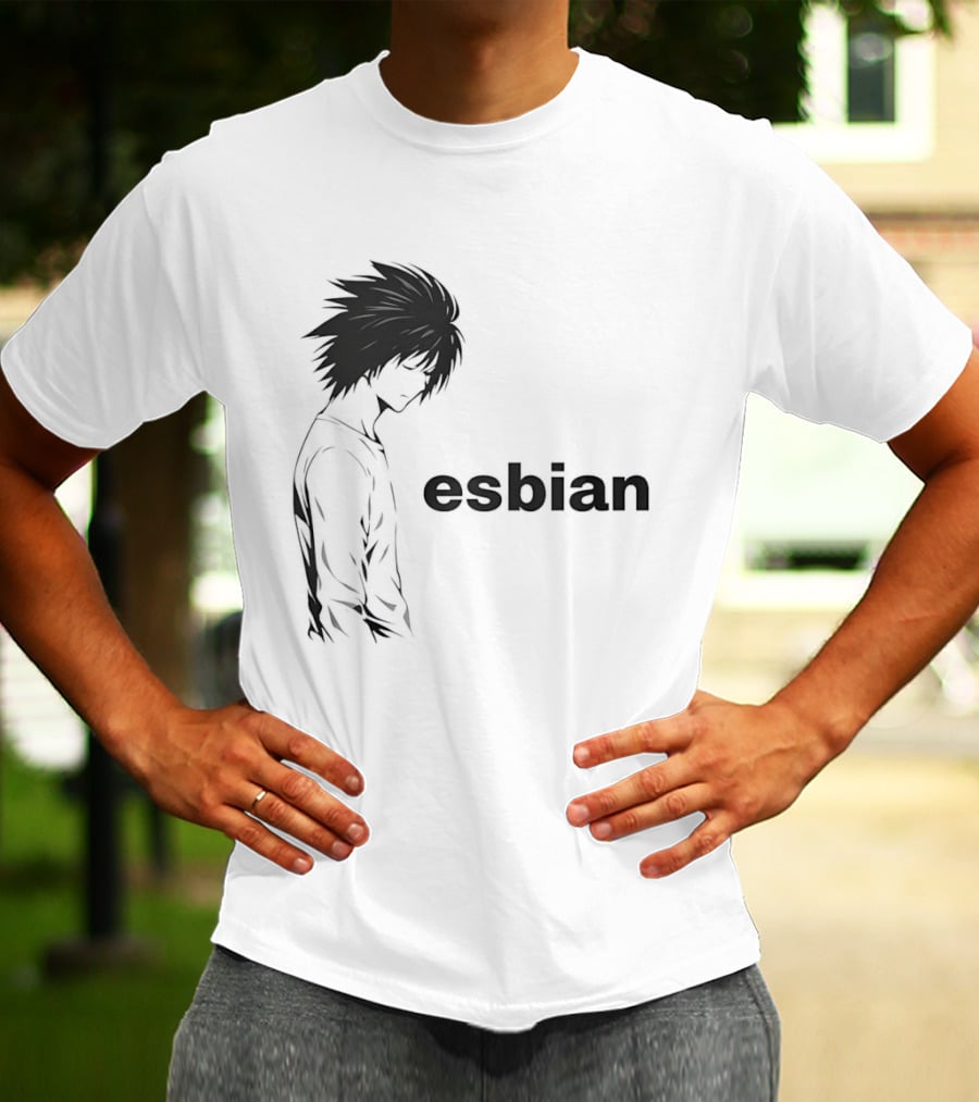 Death Note L Esbian Meme Character Profile T-Shirt