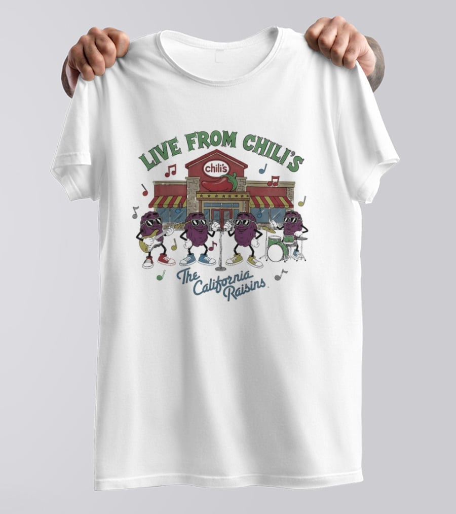 Live From Chili's The California Raisins Musical Performance At Restaurant Concert Venue T-Shirt