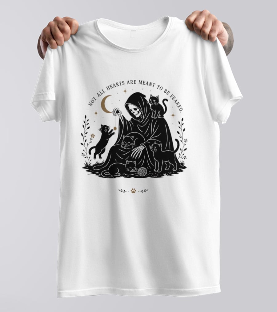 Reaper And Cats Not All Hearts Are Meant To Be Feared Yujin Clothing T-Shirt