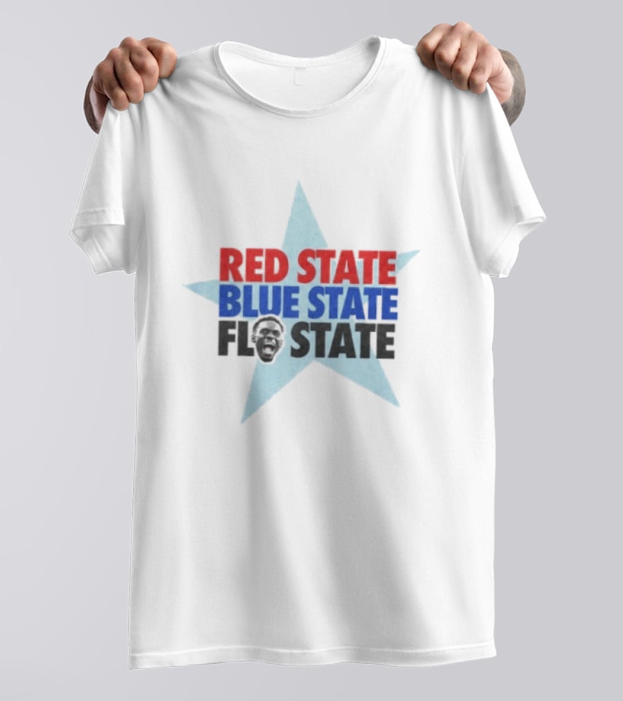 Red State Blue State FL State Florida Politics Star T-Shirt