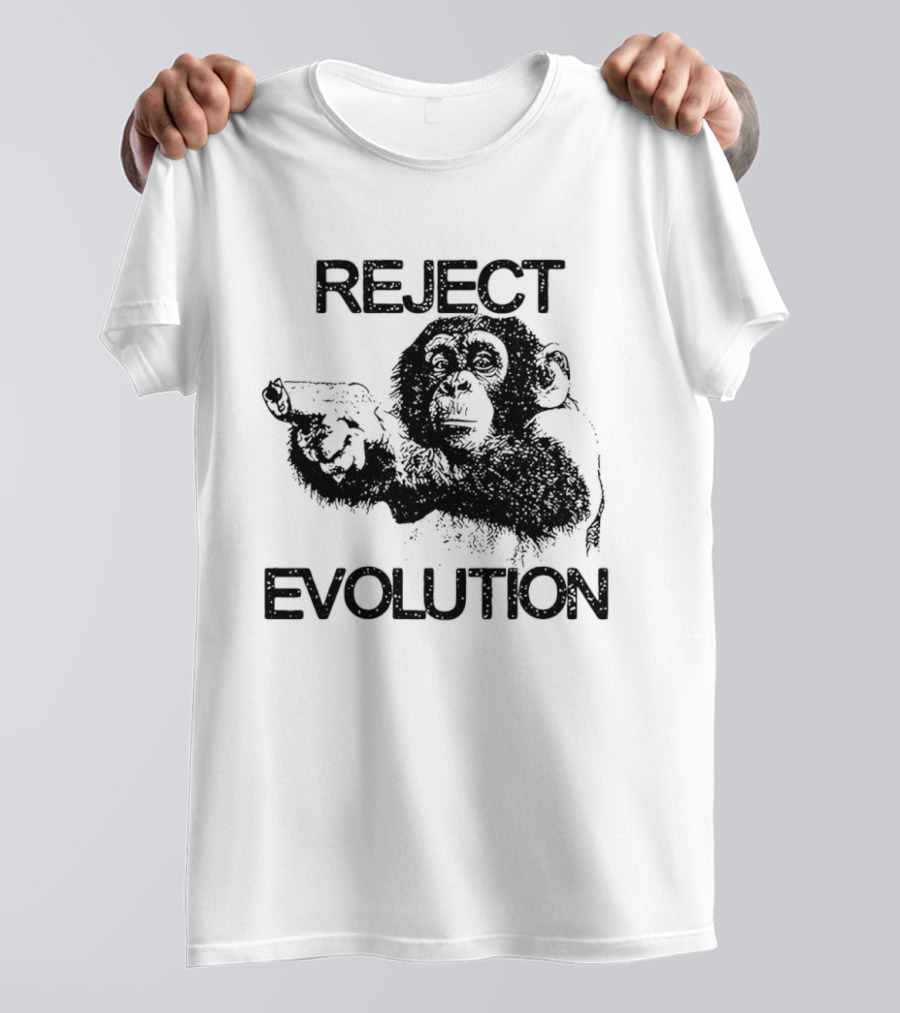 Reject Evolution Monkey Gun T-Shirt