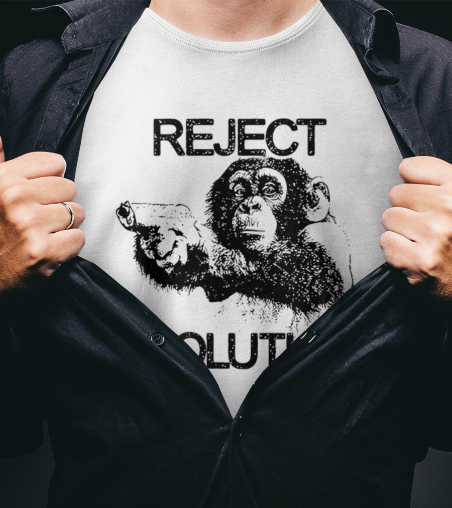 Reject Evolution Monkey Gun T-Shirt