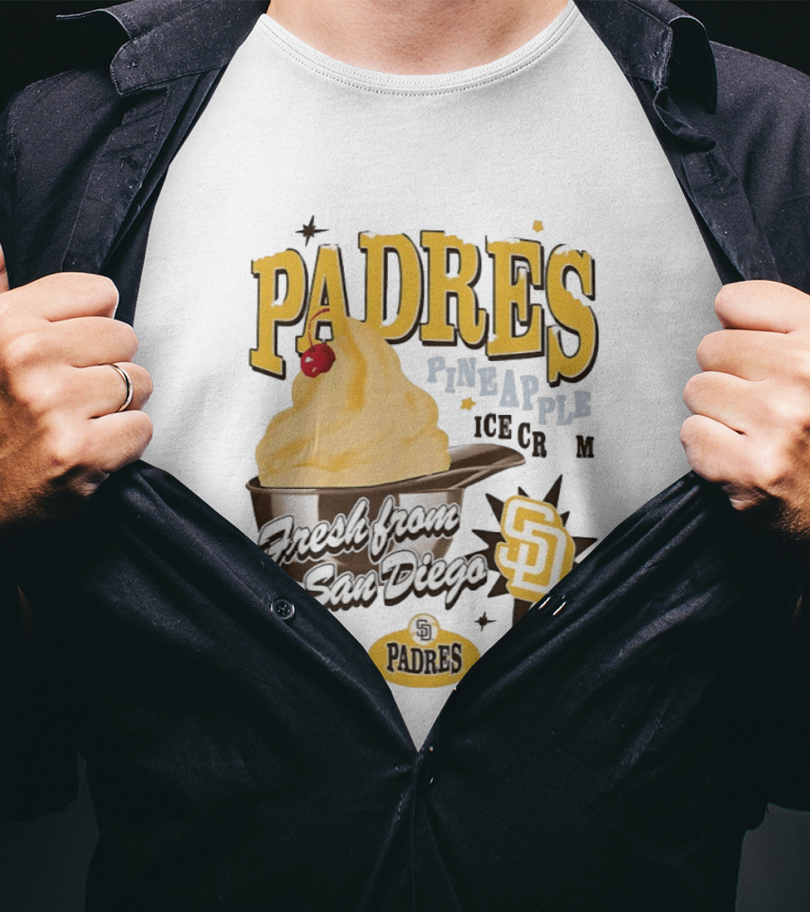 San Diego Padres Pineapple Ice Cream Fresh Since 1969 T-Shirt