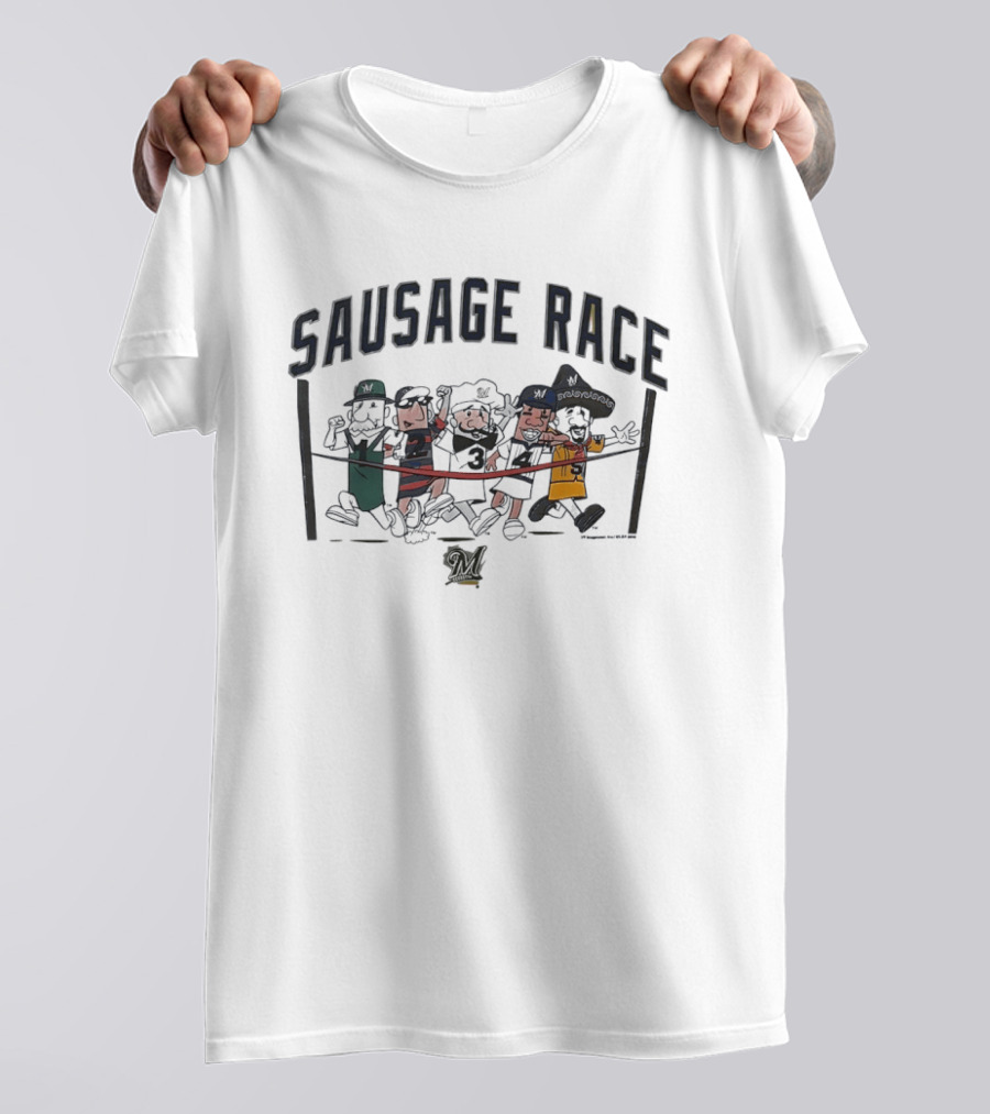 Milwaukee Brewers MLB Baseball Sausage Race Mascots T-Shirt