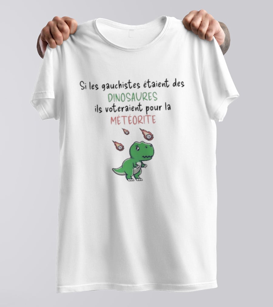 Si Les Gauchistes Étaient Des Dinosaures Ils Voteraient Pour La Météorite Dinosaures Météorite Rex T-Shirt