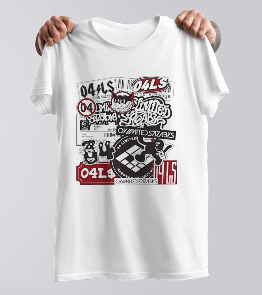 04 Limited Sazabys Sticker Collage Cat Icon O4LS T-Shirt