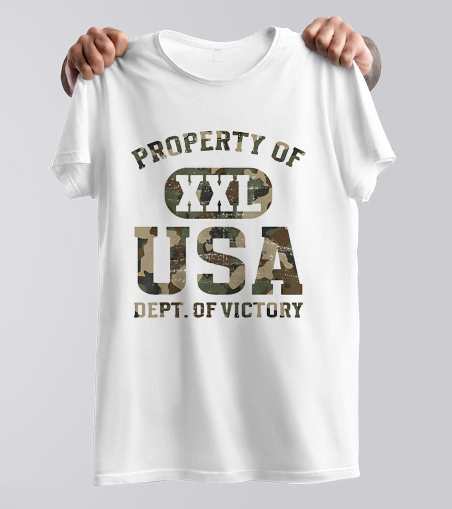 Property Of Xxl Usa Dept Of Victory Camo T-Shirt
