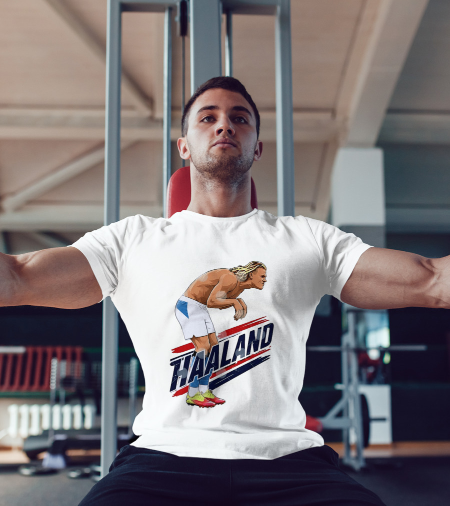 Erling Haaland Celebration Pose With Norway T-Shirt