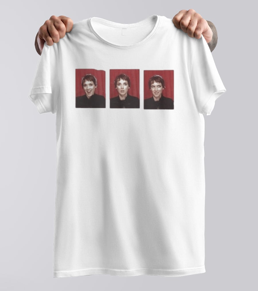 Simone Ashley Winona Ryder Photobooth Red Curtain Triptych T-Shirt
