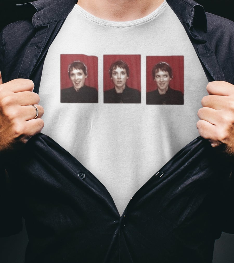 Simone Ashley Winona Ryder Photobooth Red Curtain Triptych T-Shirt