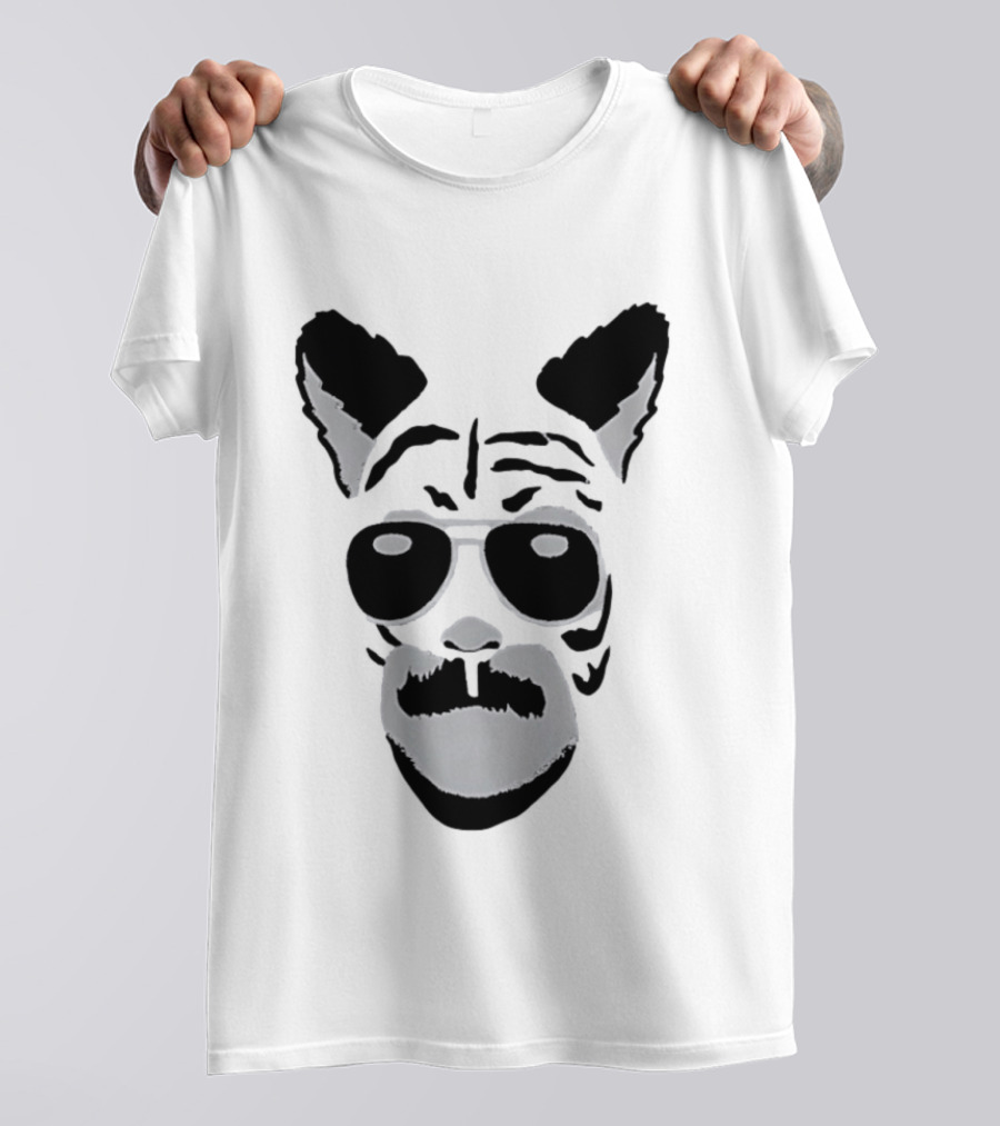 Fallout Tiger Mustache Aviator Sunglasses T-Shirt