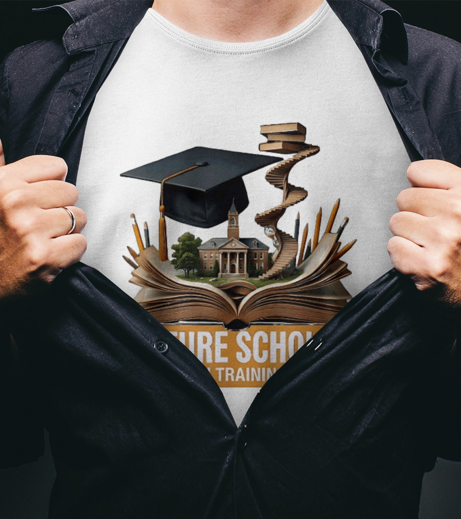 Future Scholar In Training Graduation Cap Books Spiral Notebook T-Shirt