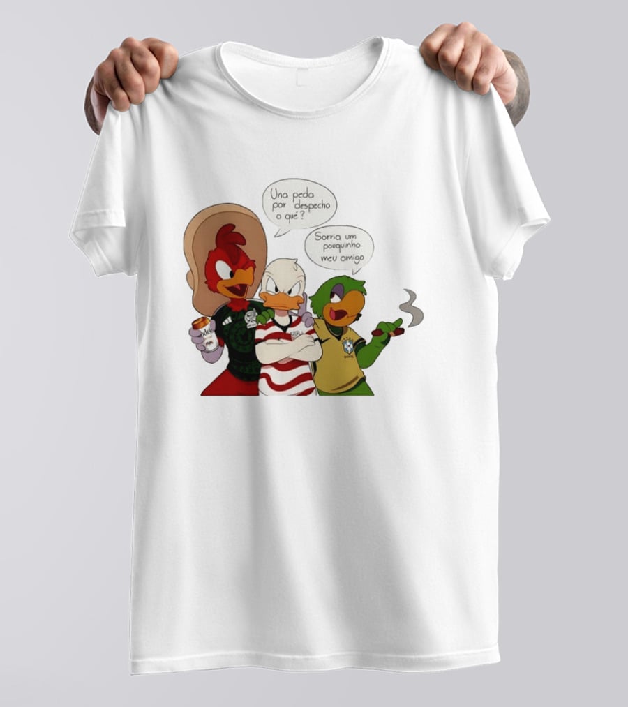 The Three Caballeros Panchito Pistoles Donald Duck José Carioca México USA Brazil Jerseys Soccer Fan Collection T-Shirt
