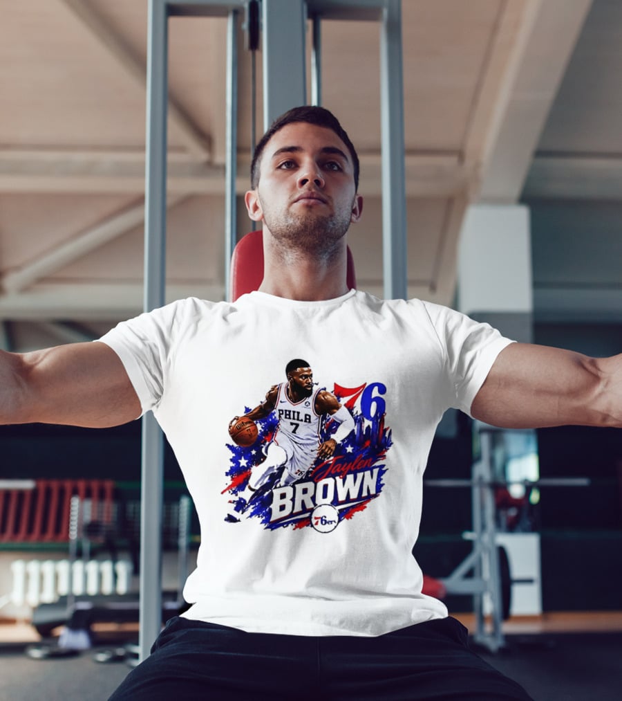 Philadelphia 76ers Jaylen Brown 76 Number 7 Phila Basketball T-Shirt