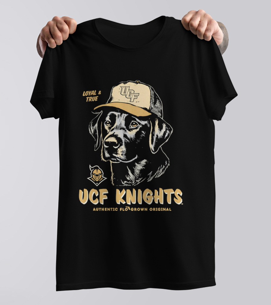 UCF Knights Loyal And True Black Lab Dog Authentic Florgrown Original T-Shirt